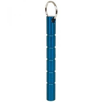 Kubaton ~ Aluminum Self Defense Key-Chain - Blue - Flat - Image 2
