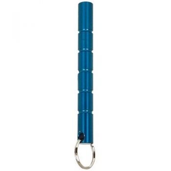 Kubaton ~ Aluminum Self Defense Key-Chain - Blue - Flat - Defense