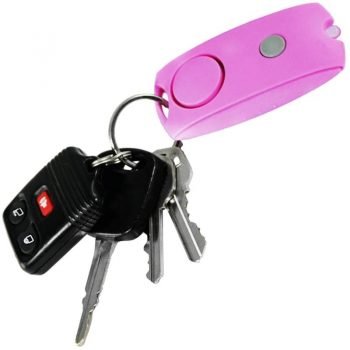 Personal Key-Chain Alarm / Flashlight ~ 120+ Decibels ~ Black & Pink - Image 3