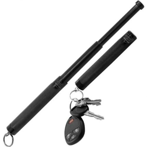 POLICE FORCE ~ 12" Expandable / Telescopic Key-Chain Baton ~ Compact 6"