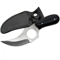 2.9 oz ~ 6" SKINNER KNIFE ~ BLACK HORN HANDLE