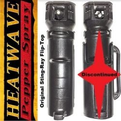 Original HEATWAVE NAPALM "STINGRAY" Flip-Top Tactical Grip (3/4 oz Container) ~ 23% O.C. Pepper Spray ~ Key-Ring Attachment
