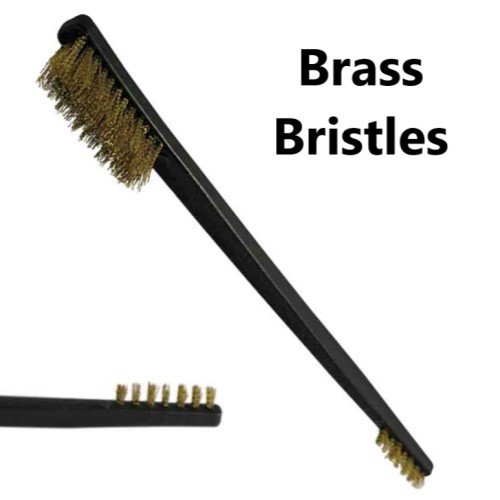 7" Brass Bristle Cleaning Brush Double Ended Defense Warehouse