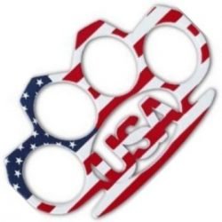 USA ~ Belt Buckle / Paper Weight / "Knuckle Hugger" ~ Solid Steel