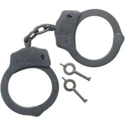 Triple K - EXTREME-DUTY HANDCUFFS - Black / Nickel / Stainless Steel - Black Plated Steel