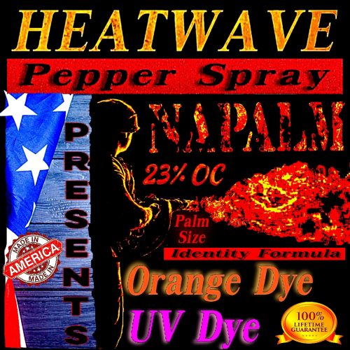 HEATWAVE NAPALM NIGHT AND DAY PEPPER SPRAY LIPSTICK STYLE IN BLUE AND BLACK