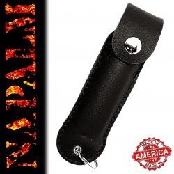 Leather Holstered .5 oz Pepper Spray Key-Chain