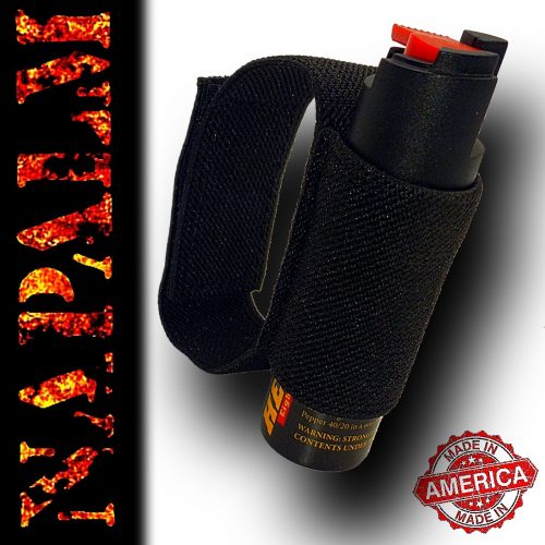 HEATWAVE NAPALM 1/2 oz. Twist Loc JOGGER Pepper Spray Canister w/ Elastic Wrist-Band