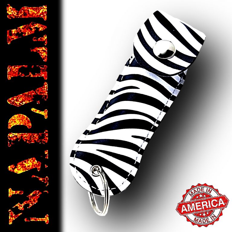 ZEBRA STRIPED KEY-CHAIN (PEPPER SPRAY) HOLSTER