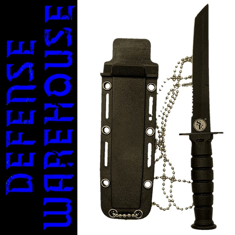 Black Fix Tanto Blade ~ Stainless Steel w/ Black Kydex Neck Case