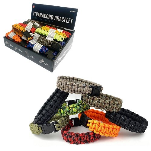 7 Paracord (550 Lbs Breaking Point) Bracelet Assorted Colors - Defense  Warehouse